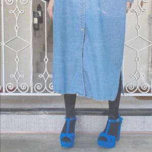 denim maxi dress